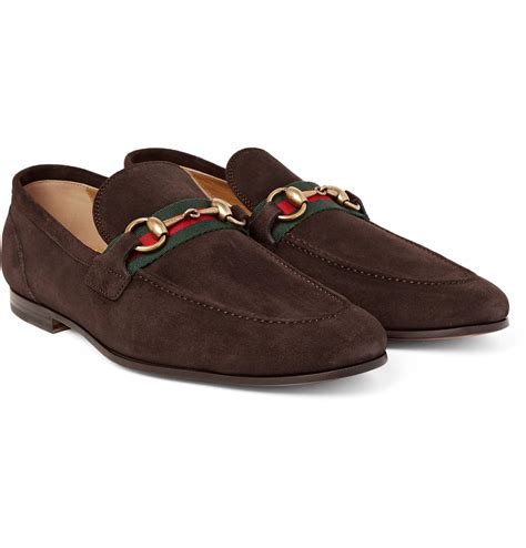 gucci horsebit loafer brown suede|gucci horsebit platform loafers.